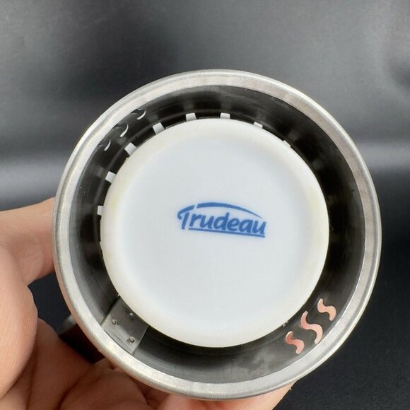 Trudeau Bianca Creamer Milk Jug Pitcher Porcelain and Stainless Steel Handle - Picture 5 of 12